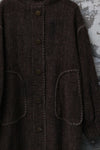 Mutedance 24 Autumn and Winter Scarf Buttoned Jacket Series MD-MD24FW07-BROWN